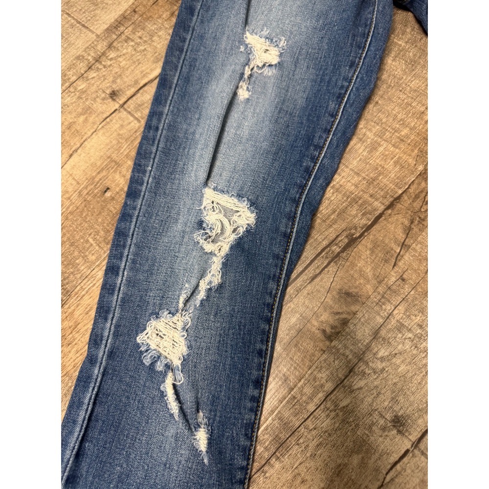 Judy Blue Los Angeles Distressed Skinny Jeans Womens 5 27 Medium Wash Ripped - Picture 9 of 14